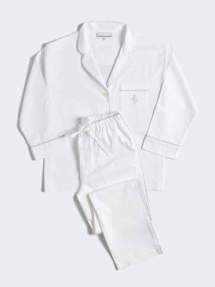 Women's Hotel Pajama Set - Signature White /
